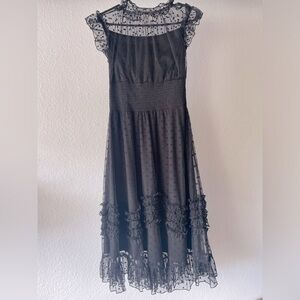 Wednesday Addams black tulle style costume dress / Size M